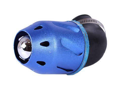 Filtru sport "Glonț" albastru &Oslash;42 mm 90&deg; (125-150cc) - AM