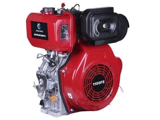 Motor 1100FE - diesel (cu pană diametru 25 mm) (15 CP) cu electromotor de pornire