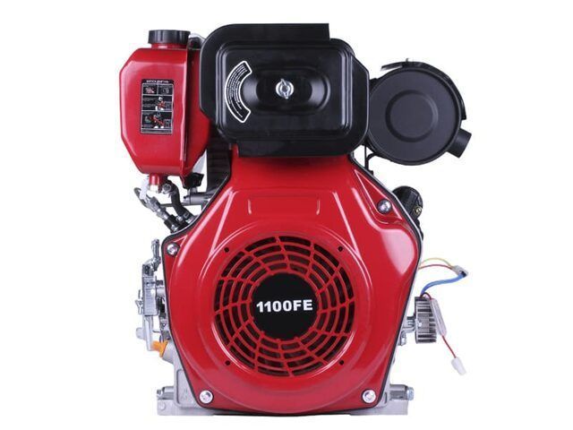 Motor 1100FE - diesel (cu pană diametru 25 mm) (15 CP) cu electromotor de pornire