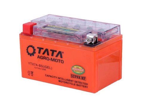Аккумулятор гелевый YTX7A-BS 7АH 150*87*94 мм оранжевый, С ИНДИКАТОРОМ - OUTDO