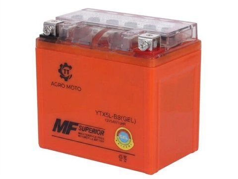 Аккумулятор гелевый YTX5L-BS 5АH 113*70*106 мм оранжевый - OUTDO