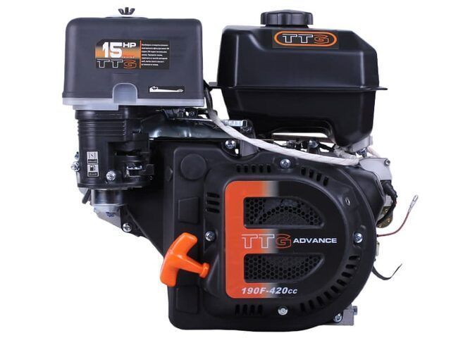 Motor 190FE - benzină (cu caneluri diametru 25 mm) (15 CP) cu electromotor de pornire - TTG