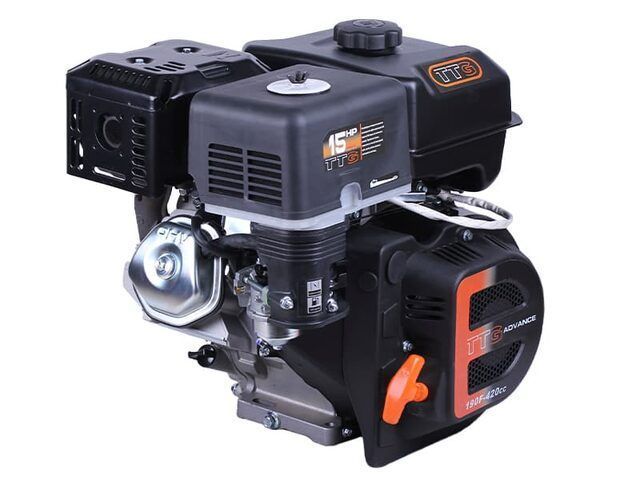Motor 190FE - benzină (cu caneluri diametru 25 mm) (15 CP) cu electromotor de pornire - TTG