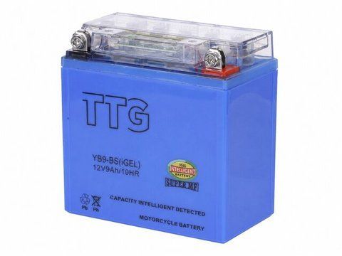 Аккумулятор гелевый YB9-BS 9АH 137*76*134 мм синий, С ИНДИКАТОРОМ TTG - OUTDO