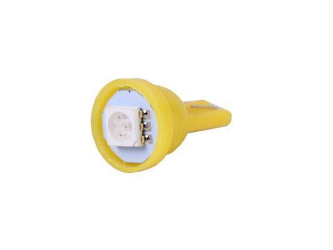 Bec cu 1 LED (lumini de poziție) LED galben T10 - AM
