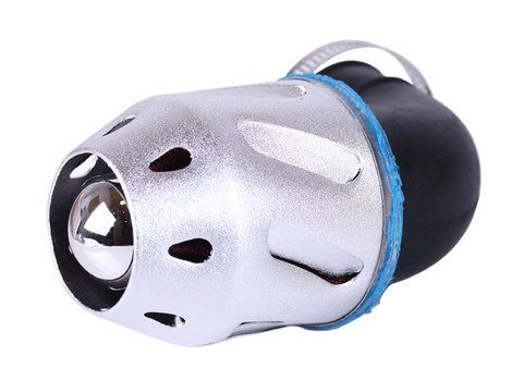Filtru sport "Glonț" argintiu &Oslash;42 mm 90&deg; (125-150cc) - AM